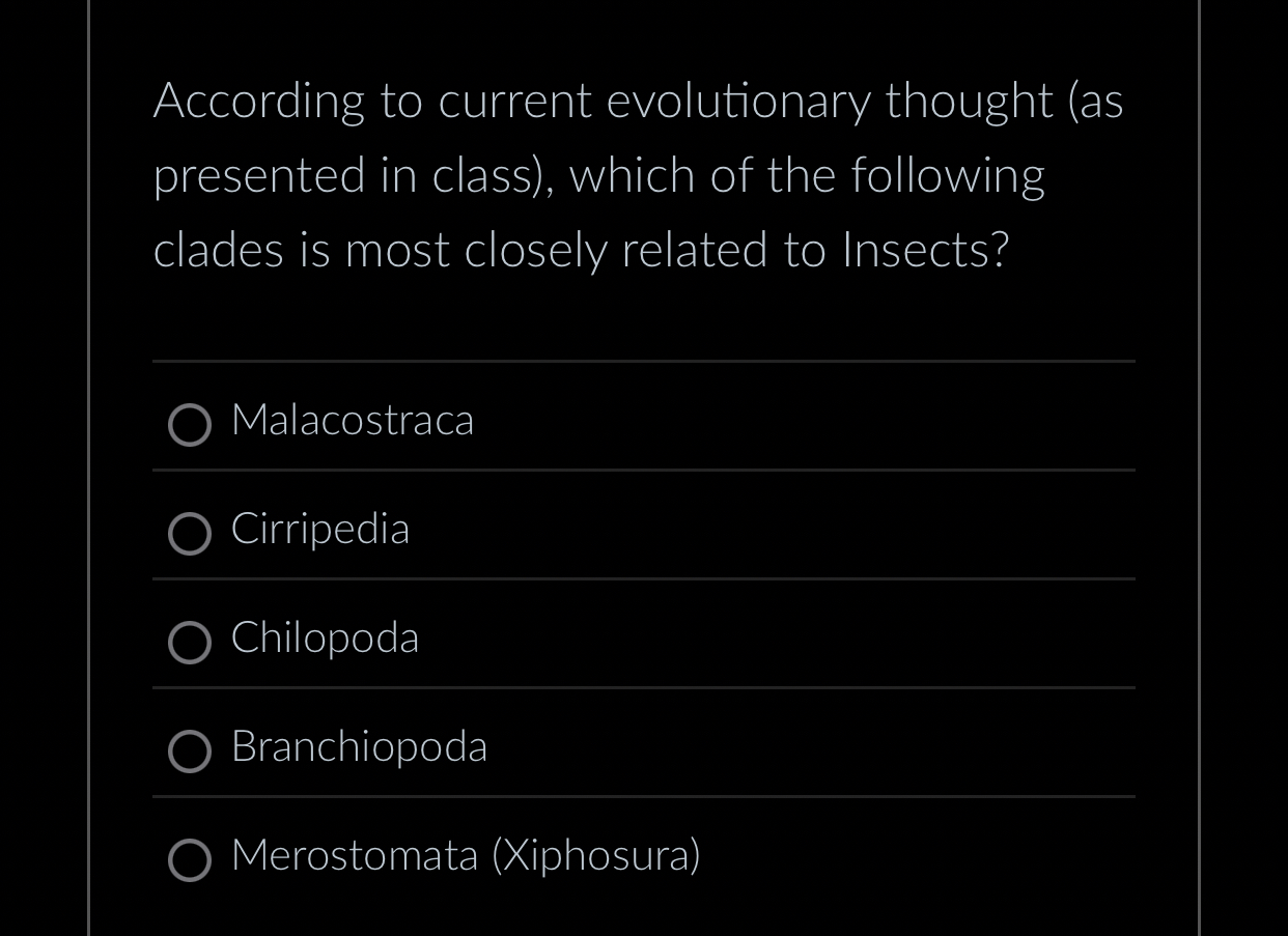 According to current evolutionary thought ( as