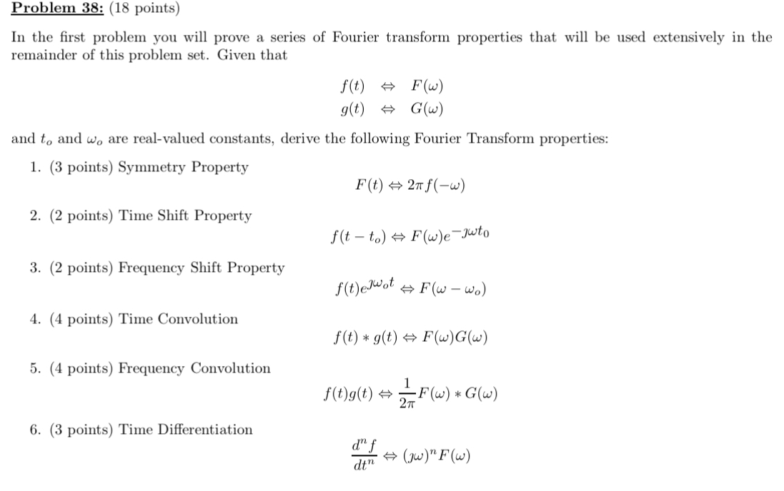Problem 3 8 : ( 1 8 points ) In the first problem