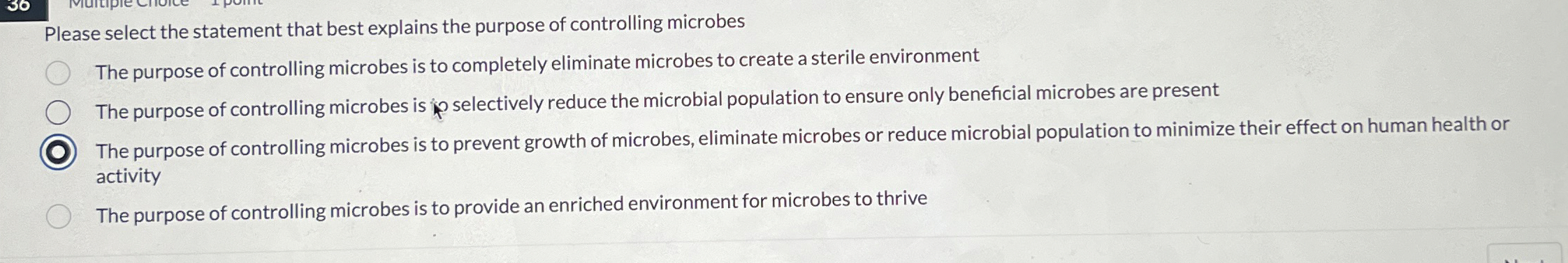 Please select the statement that best explains