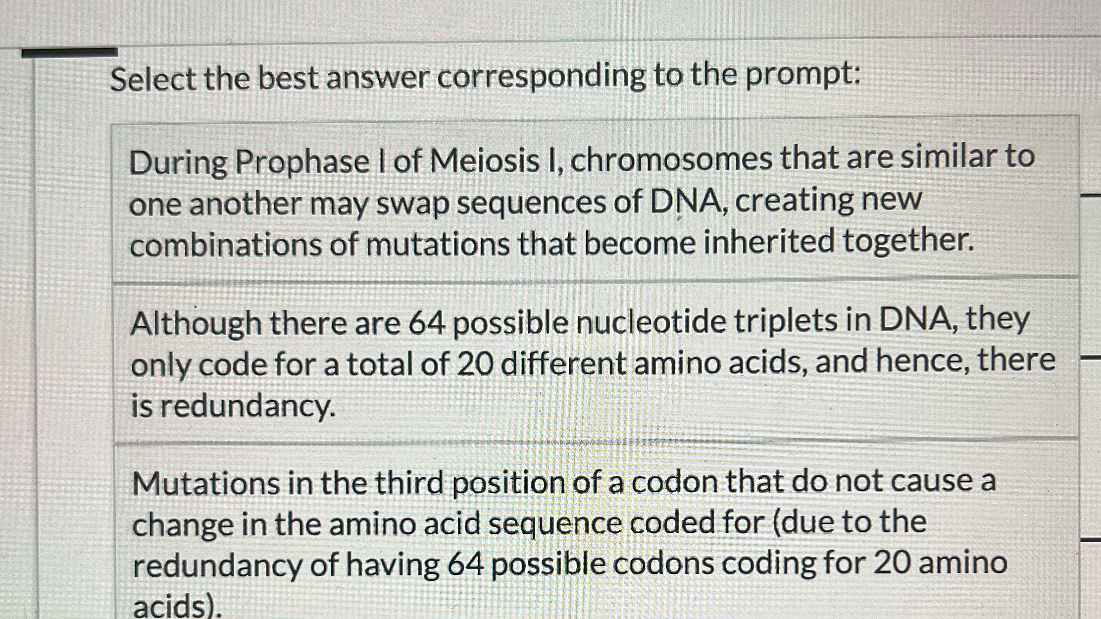 Select the best answer corresponding to the