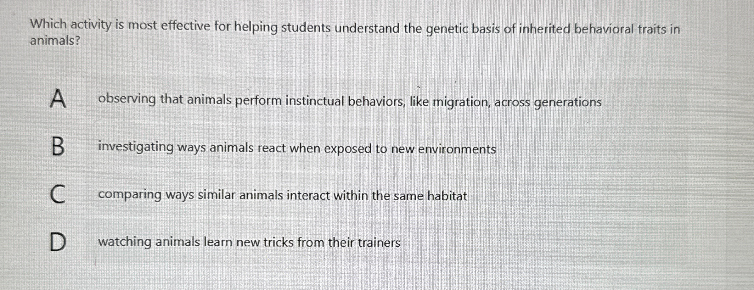 Which activity is most effective for helping