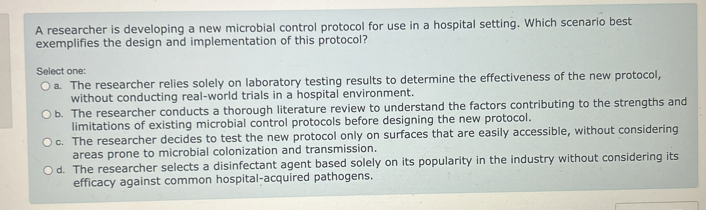 A researcher is developing a new microbial