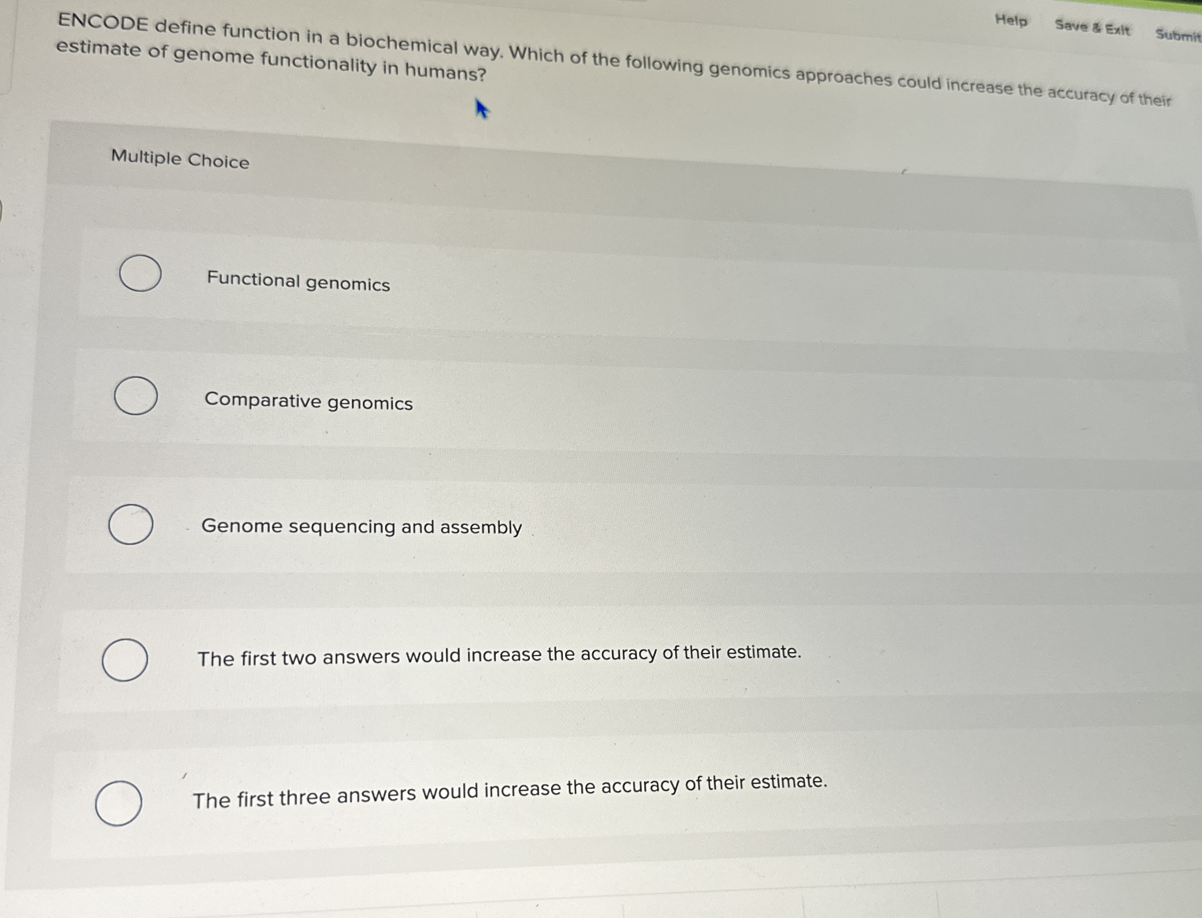 Help Save & Exit Submit ENCODE define function in