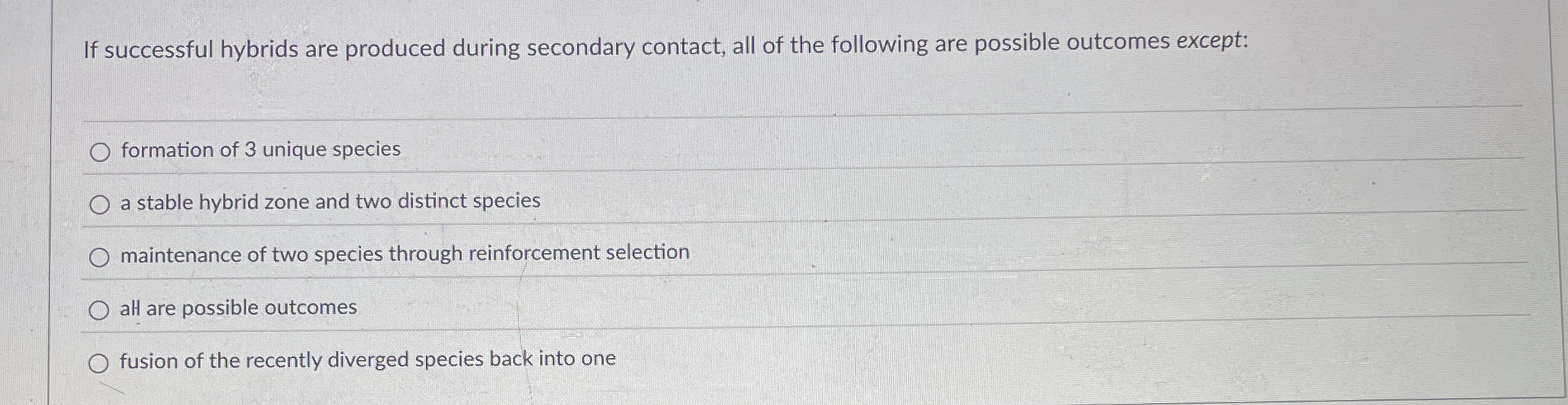 If successful hybrids are produced during