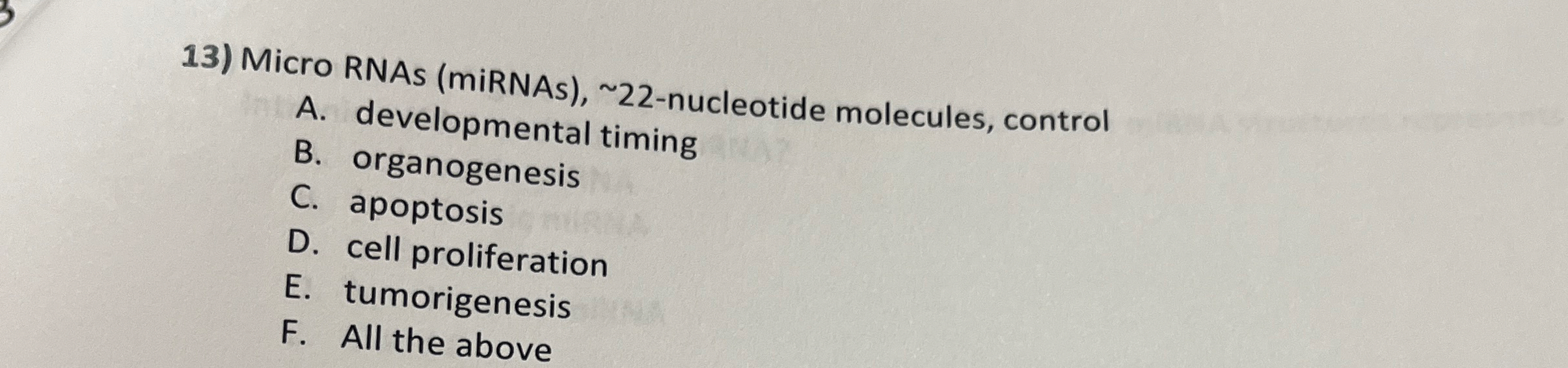 Micro RNAs ( miRNAs ) , 2 2 - nucleotide