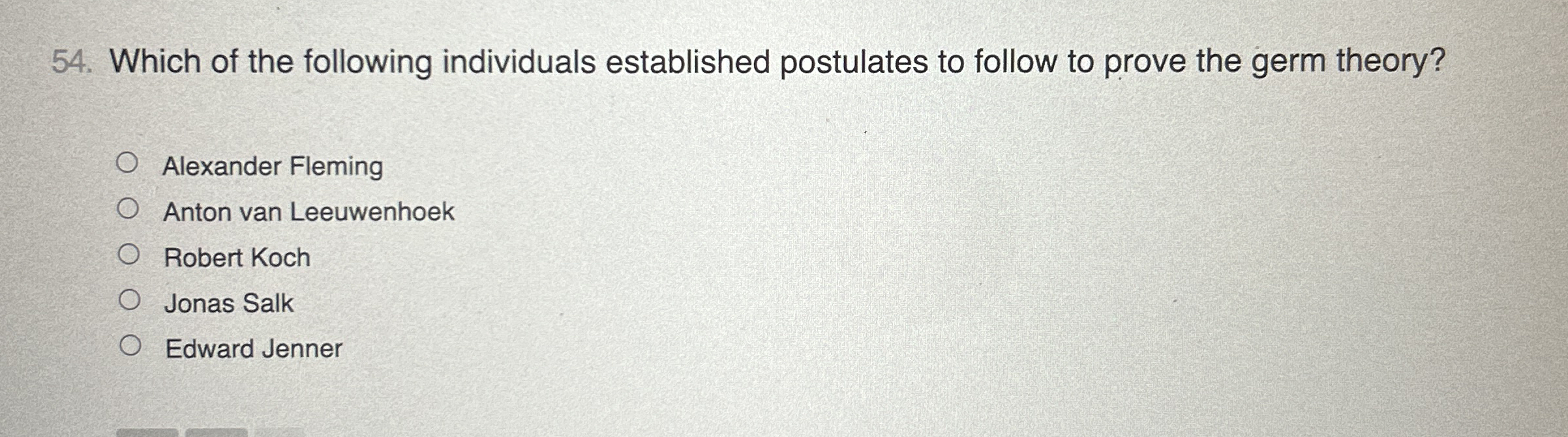 Which of the following individuals established