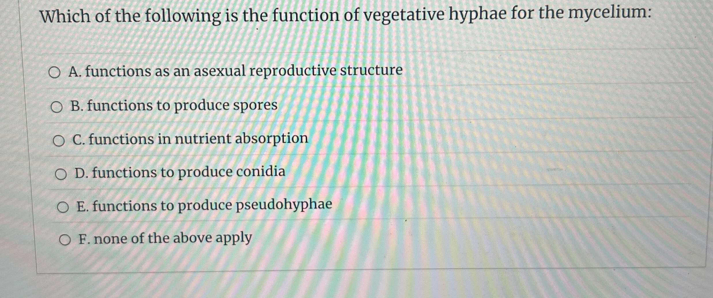 Which of the following is the function of