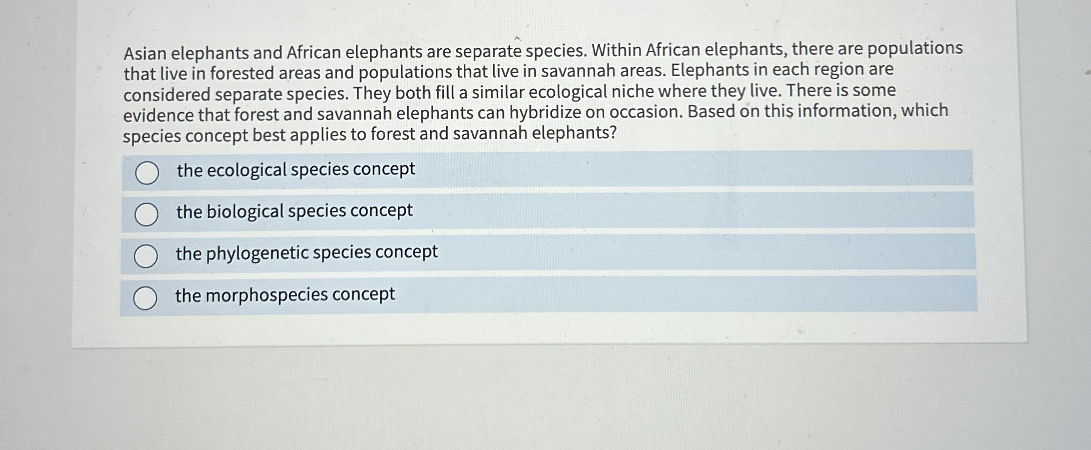 Asian elephants and African elephants are