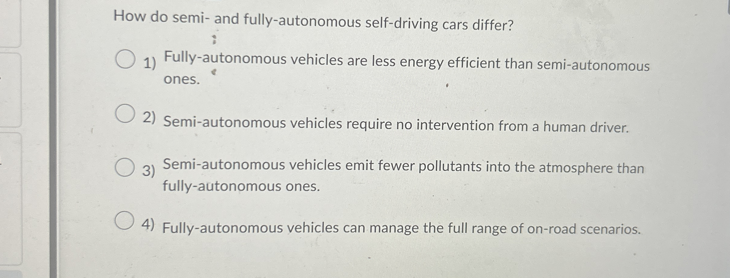 How do semi - and fully - autonomous self -