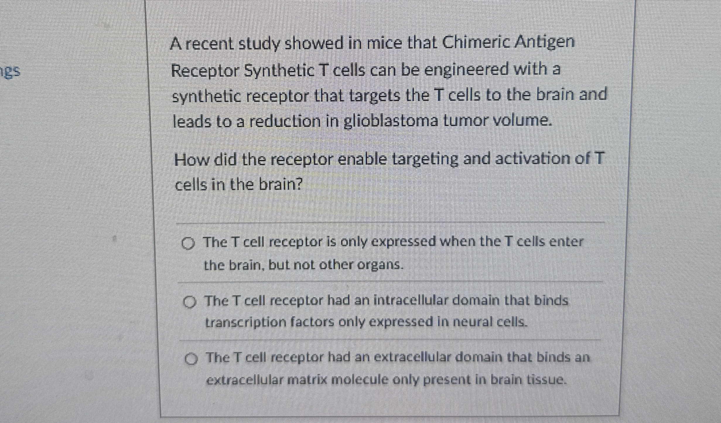 A recent study showed in mice that Chimeric