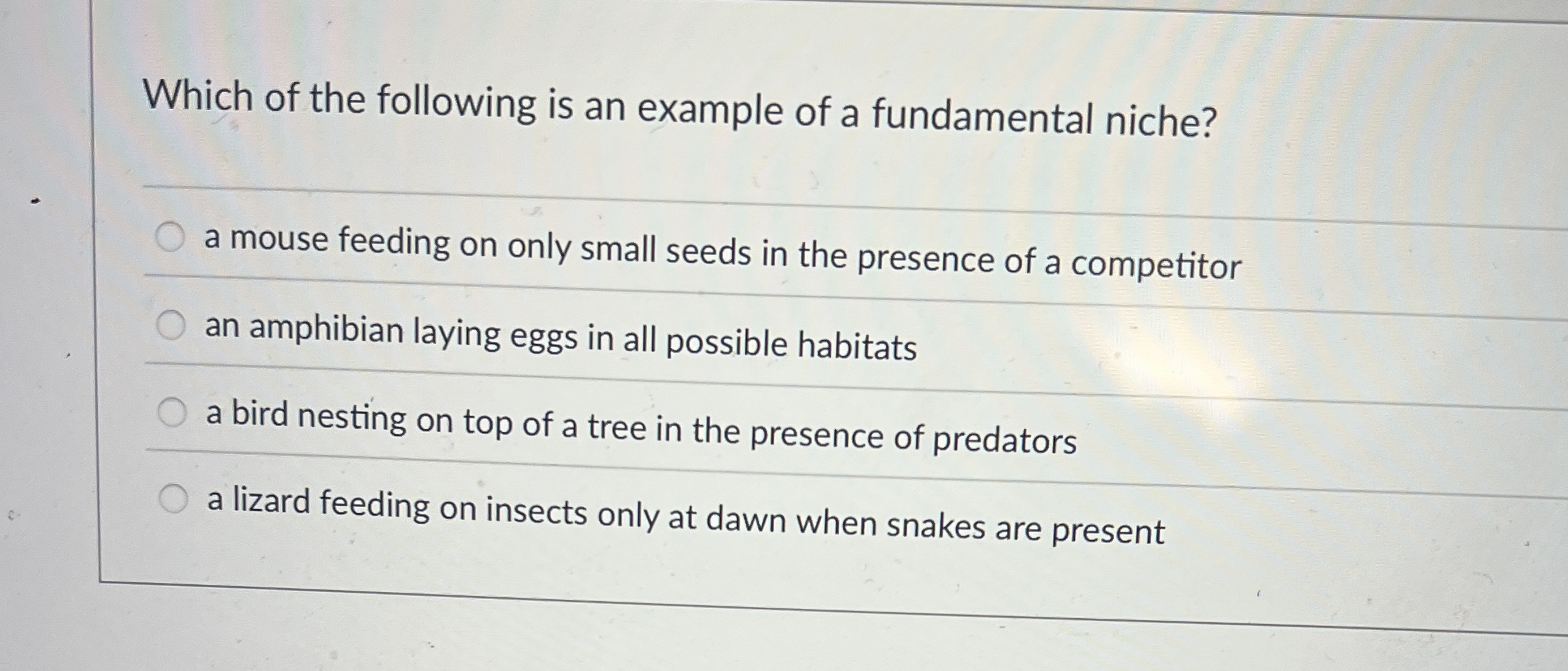 Which of the following is an example of a