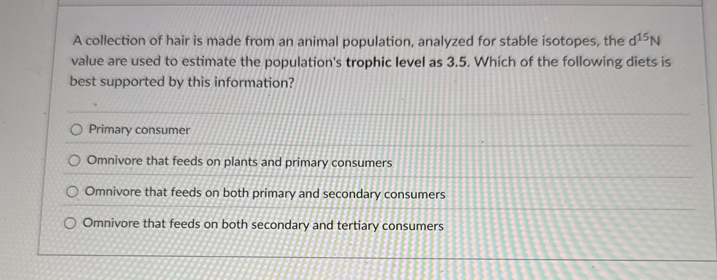 A collection of hair is made from an animal