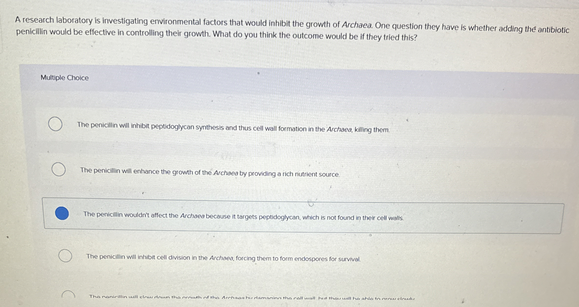 A research laboratory is investigating