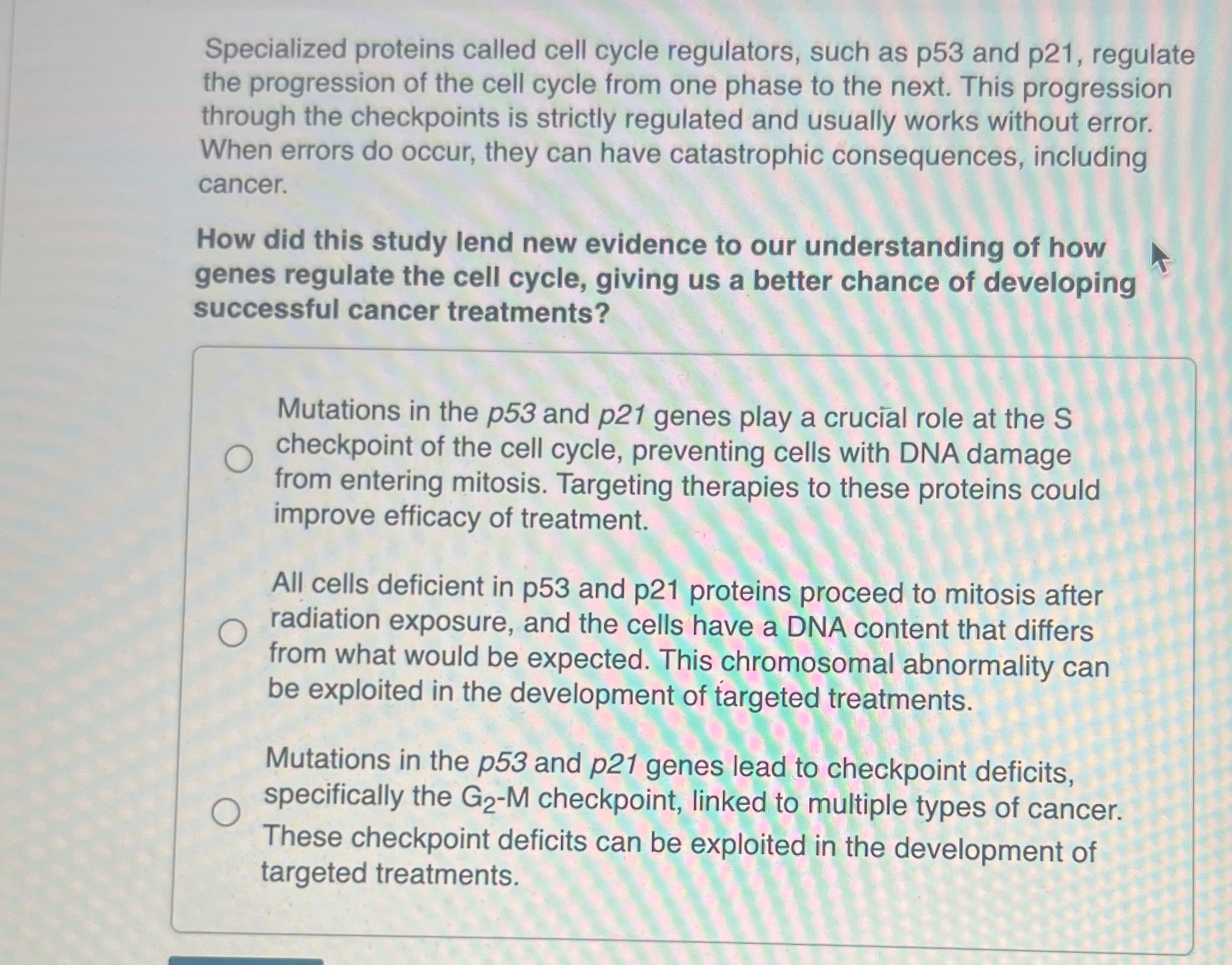Specialized proteins called cell cycle