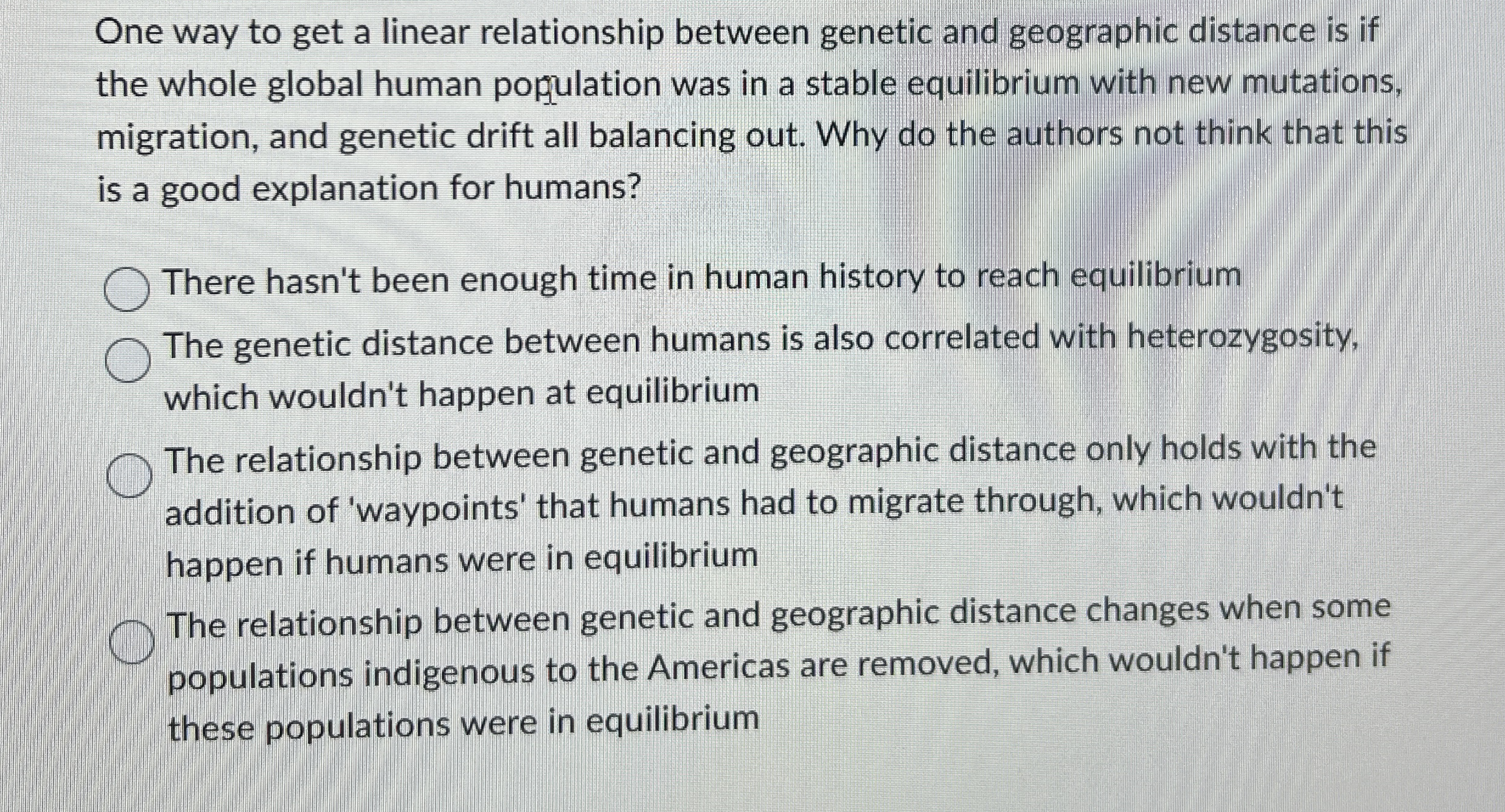 One way to get a linear relationship between