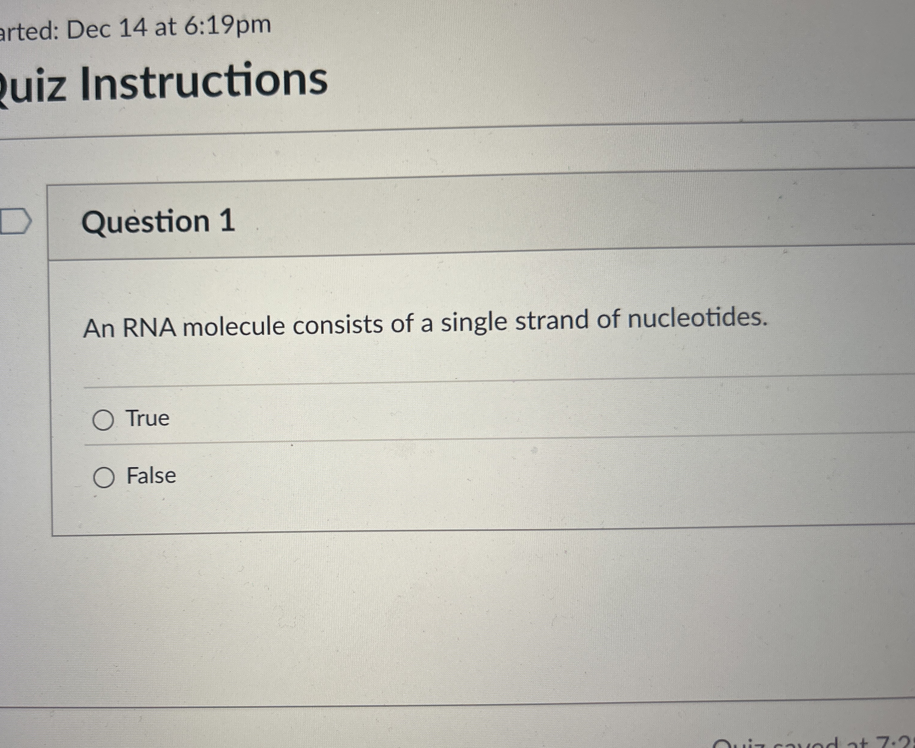 rted: Dec 1 4 at 6 : 1 9 pm uiz Instructions