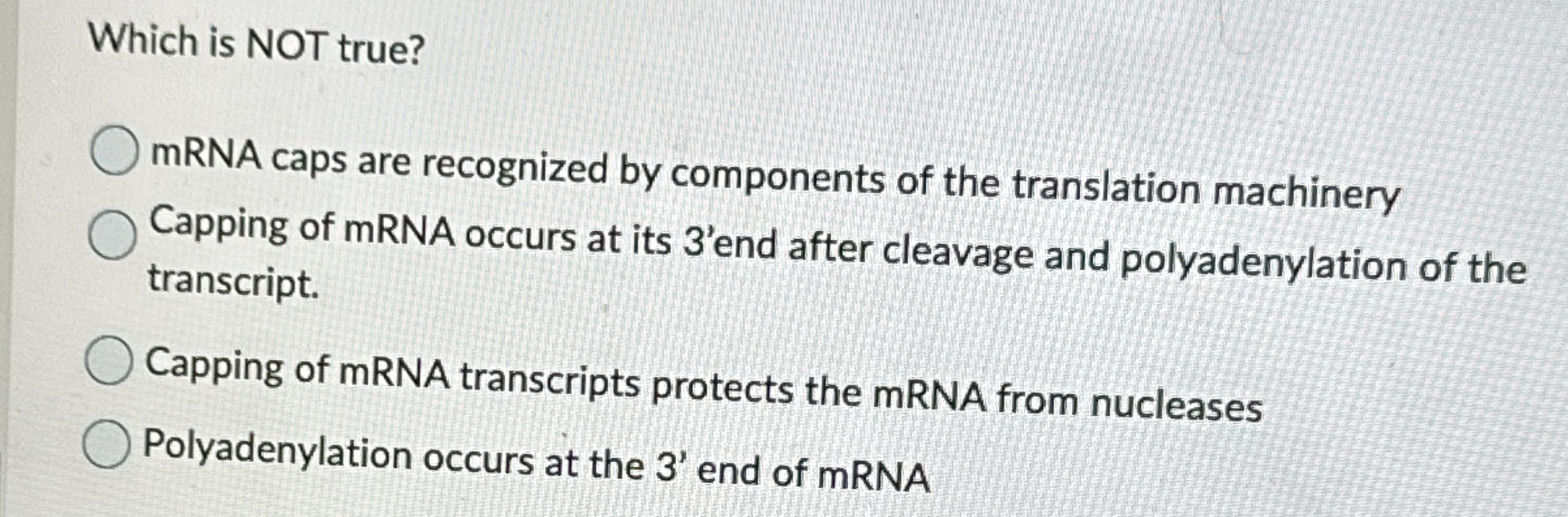 Which is NOT true? mRNA caps are recognized by