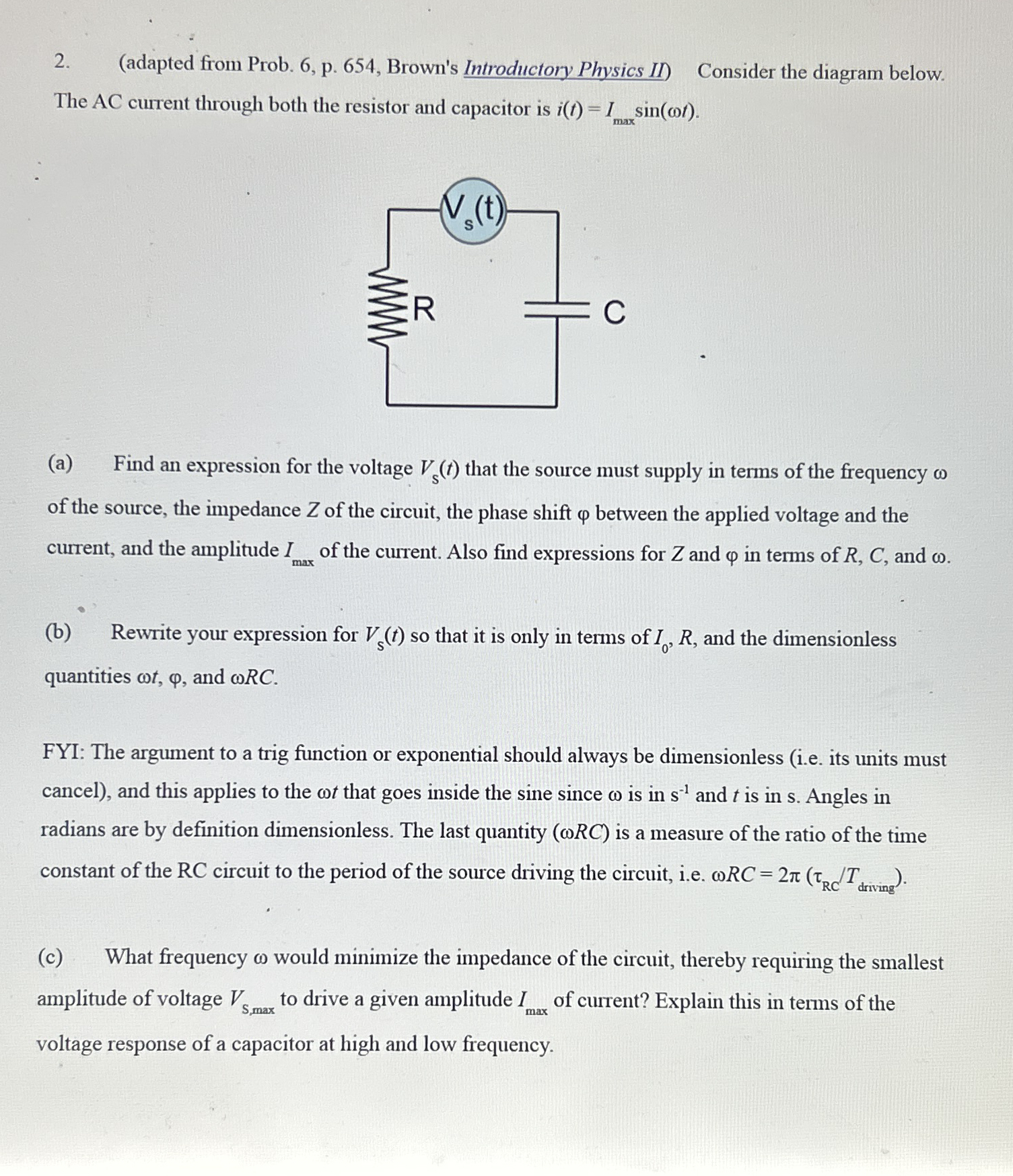 ( adapted from Prob. 6 , p . 6 5 4 , Brown's
