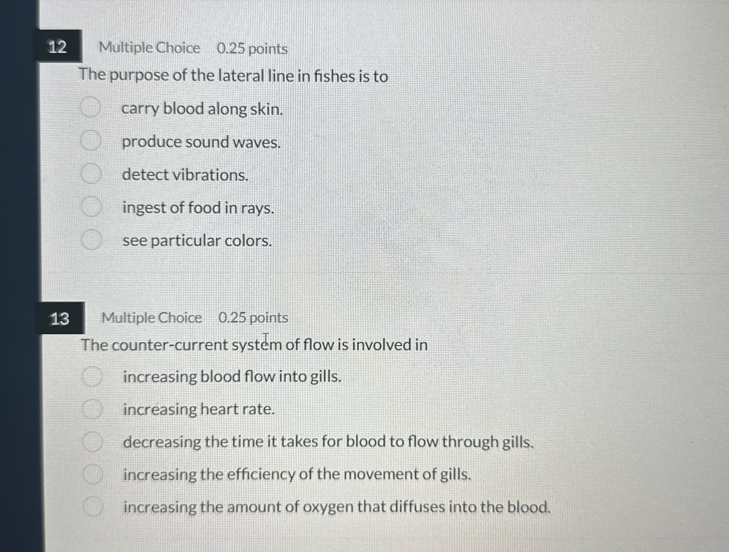 1 2 Multiple Choice 0 . 2 5 points The purpose of