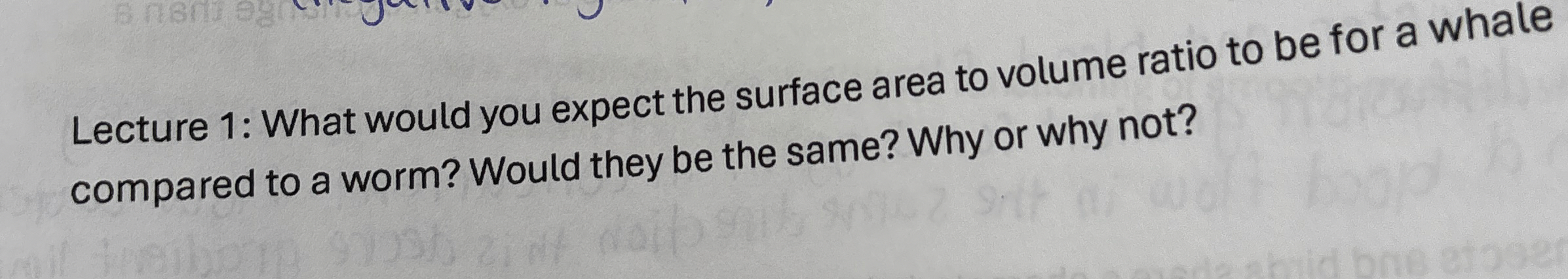 Lecture 1 : What would you expect the surface