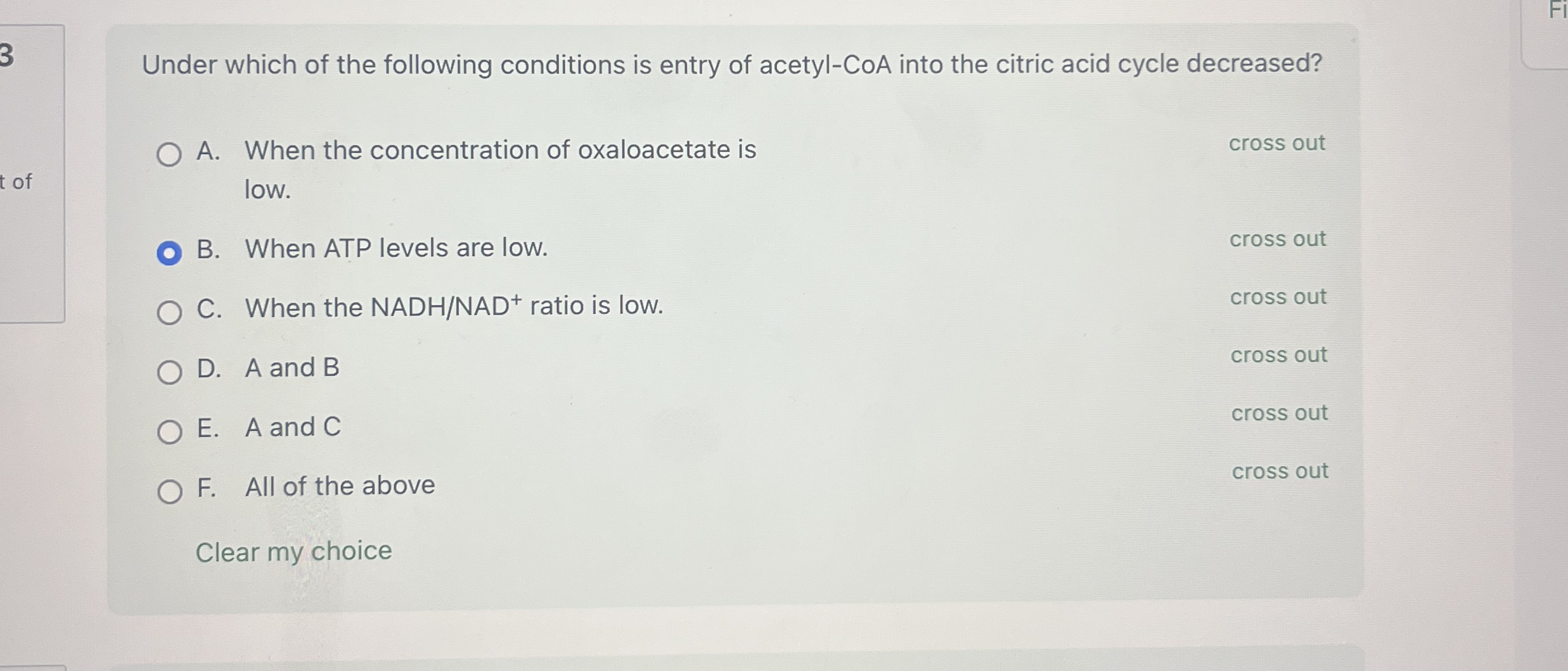 3 Under which of the following conditions is