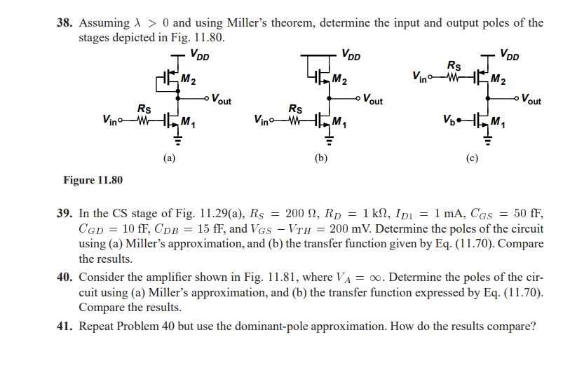Assuming \ lambda > 0 and using Miller's theorem,