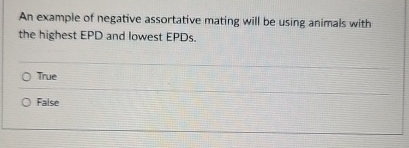 An example of negative assortative mating will be