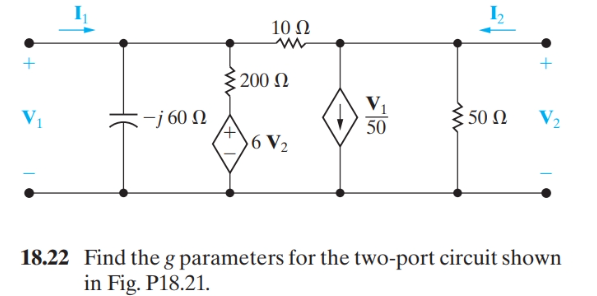 1 8 . 2 2 Find the \ ( g \ ) parameters for the