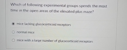 Which of following experimental groups spends the