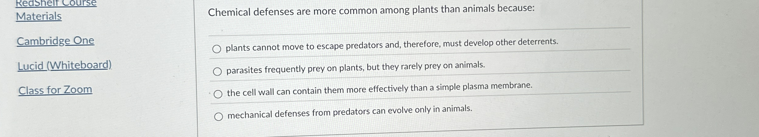 Redshelt course Materials Cambridge One Lucid (