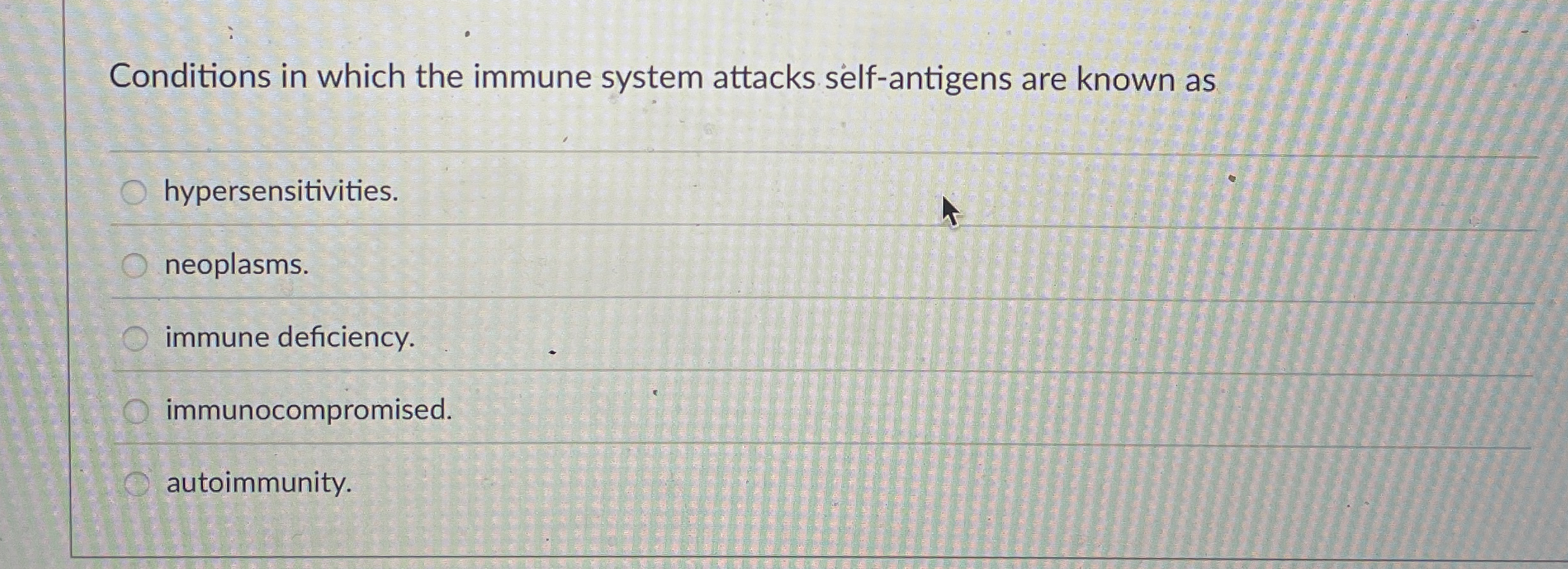 Conditions in which the immune system attacks