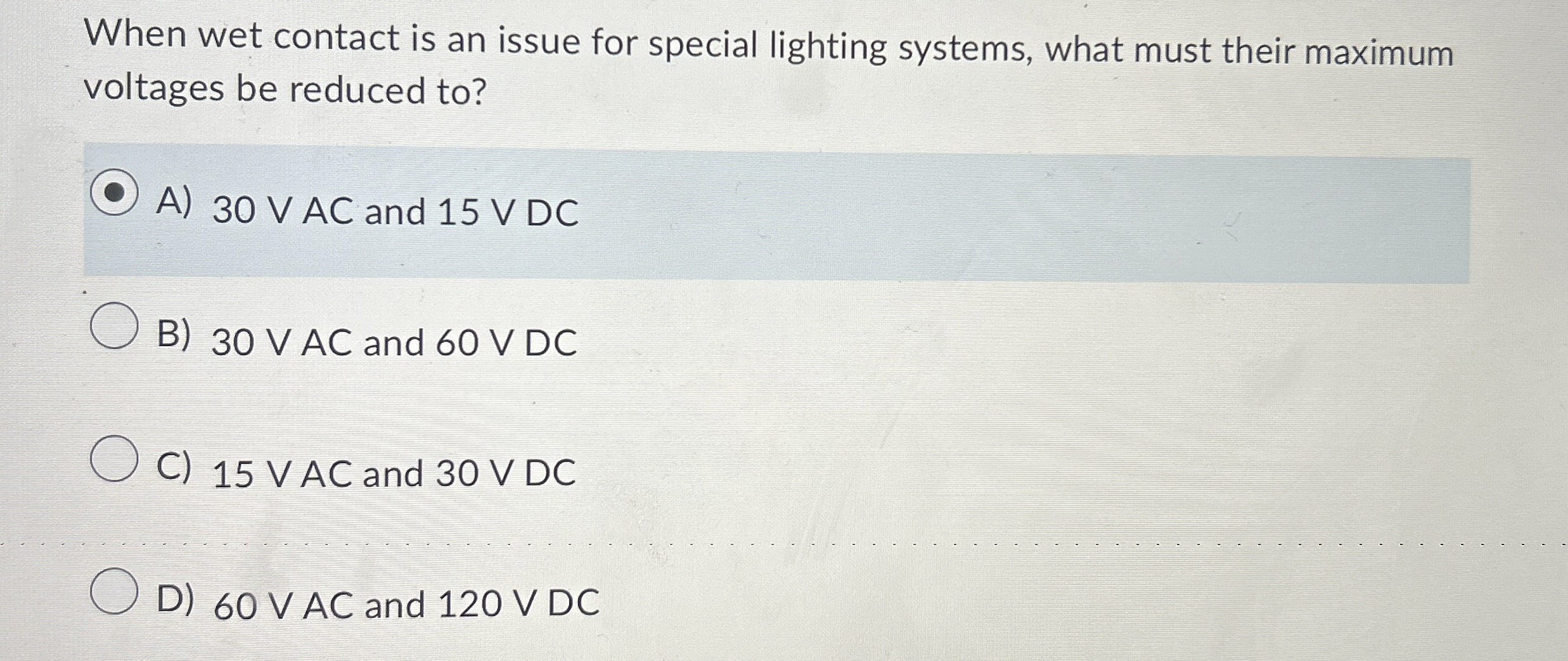 When wet contact is an issue for special lighting