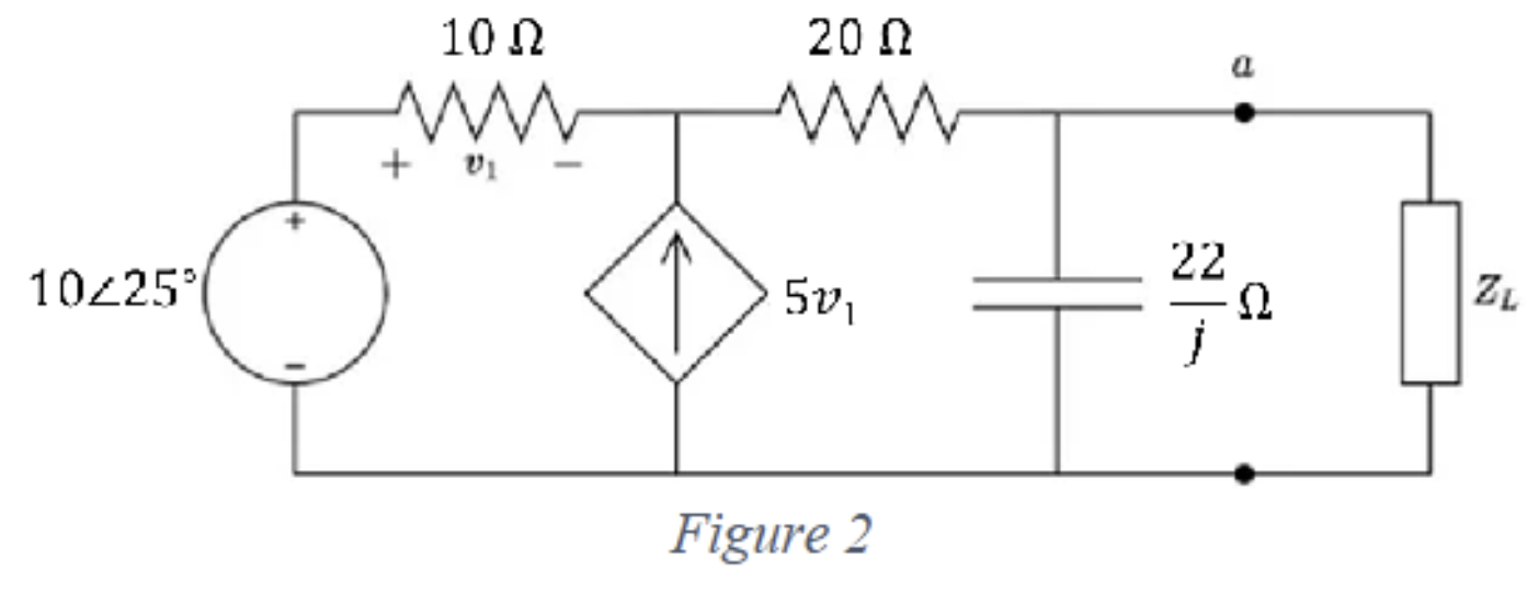 Figure 2 shows an AC circuit with a voltage -