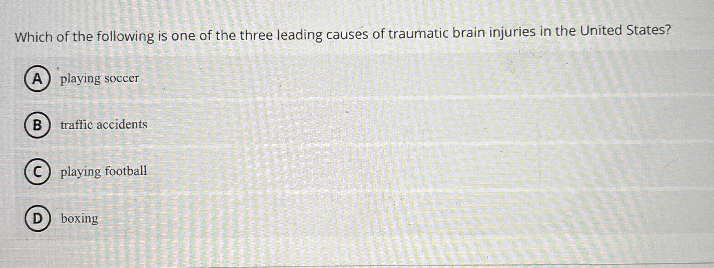 Which of the following is one of the three