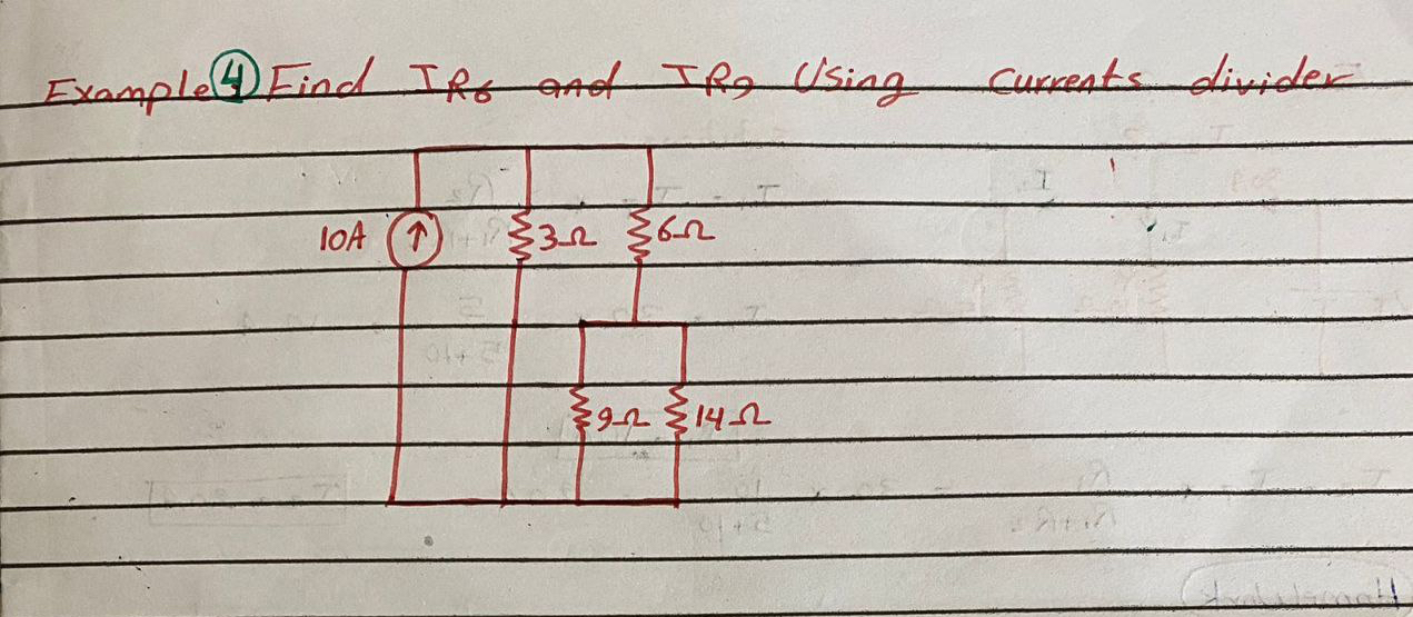 Example ( 4 ) Find I R 6 I R 9 U Using currents