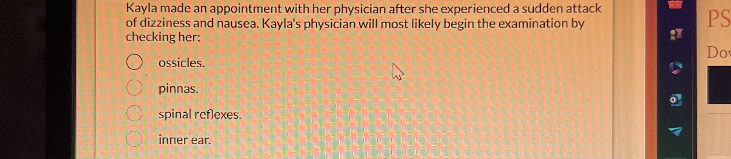 Kayla made an appointment with her physician