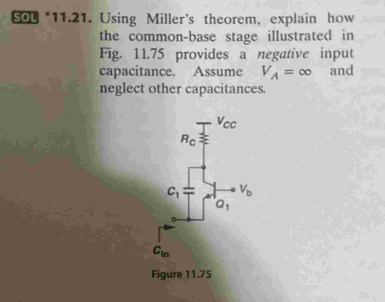 SOL * 1 1 . 2 1 . Using Miller's theorem, explain