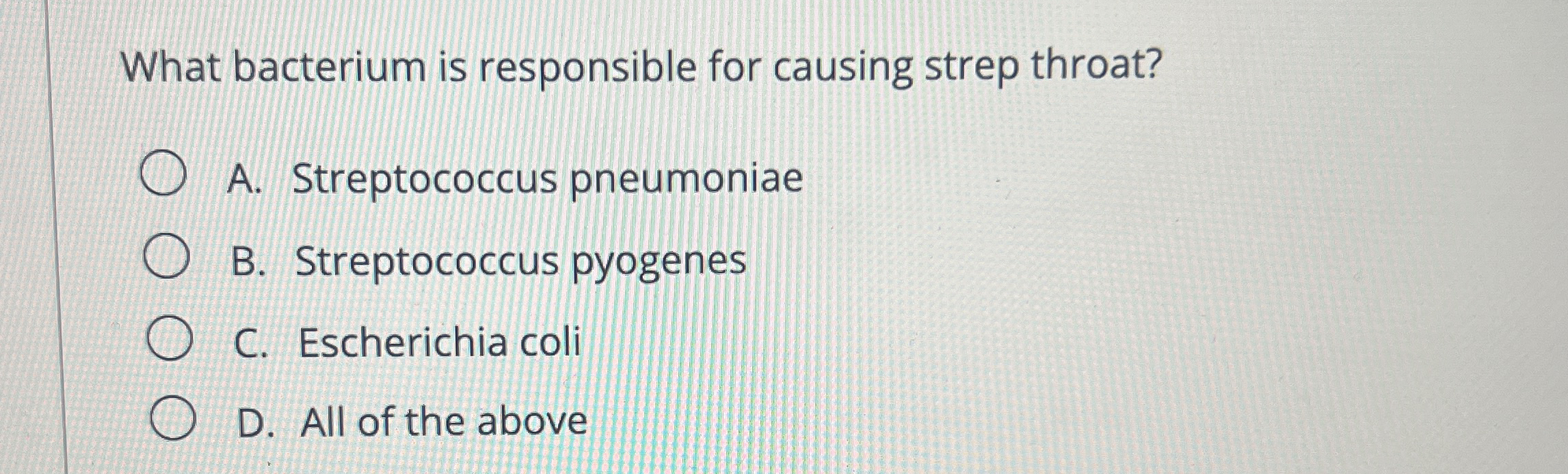 What bacterium is responsible for causing strep