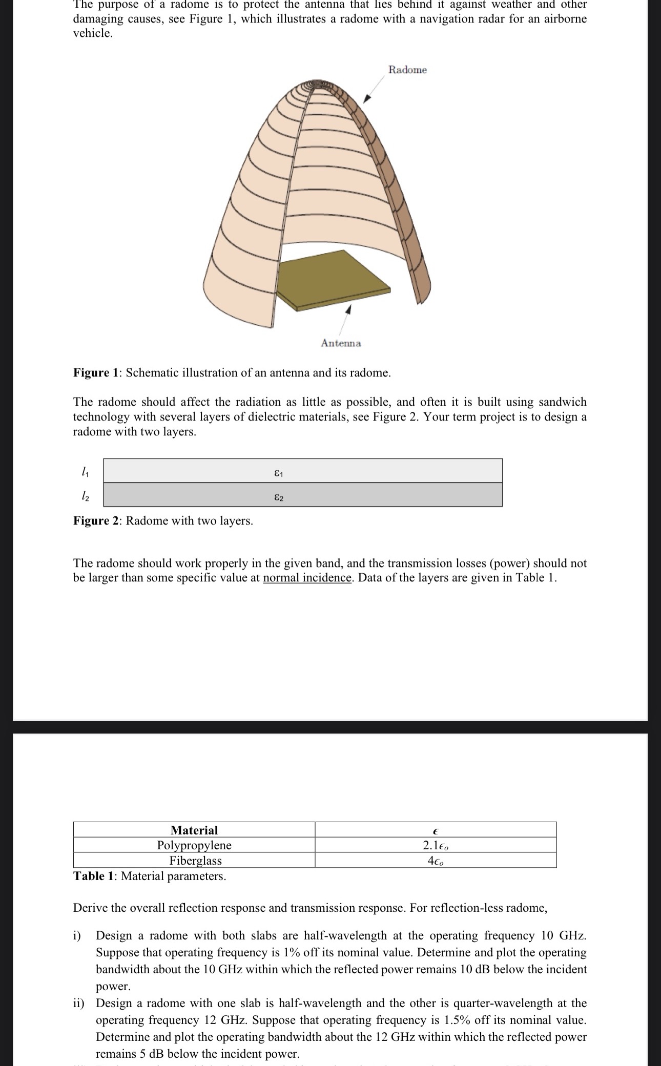 The purpose of a radome is to protect the antenna