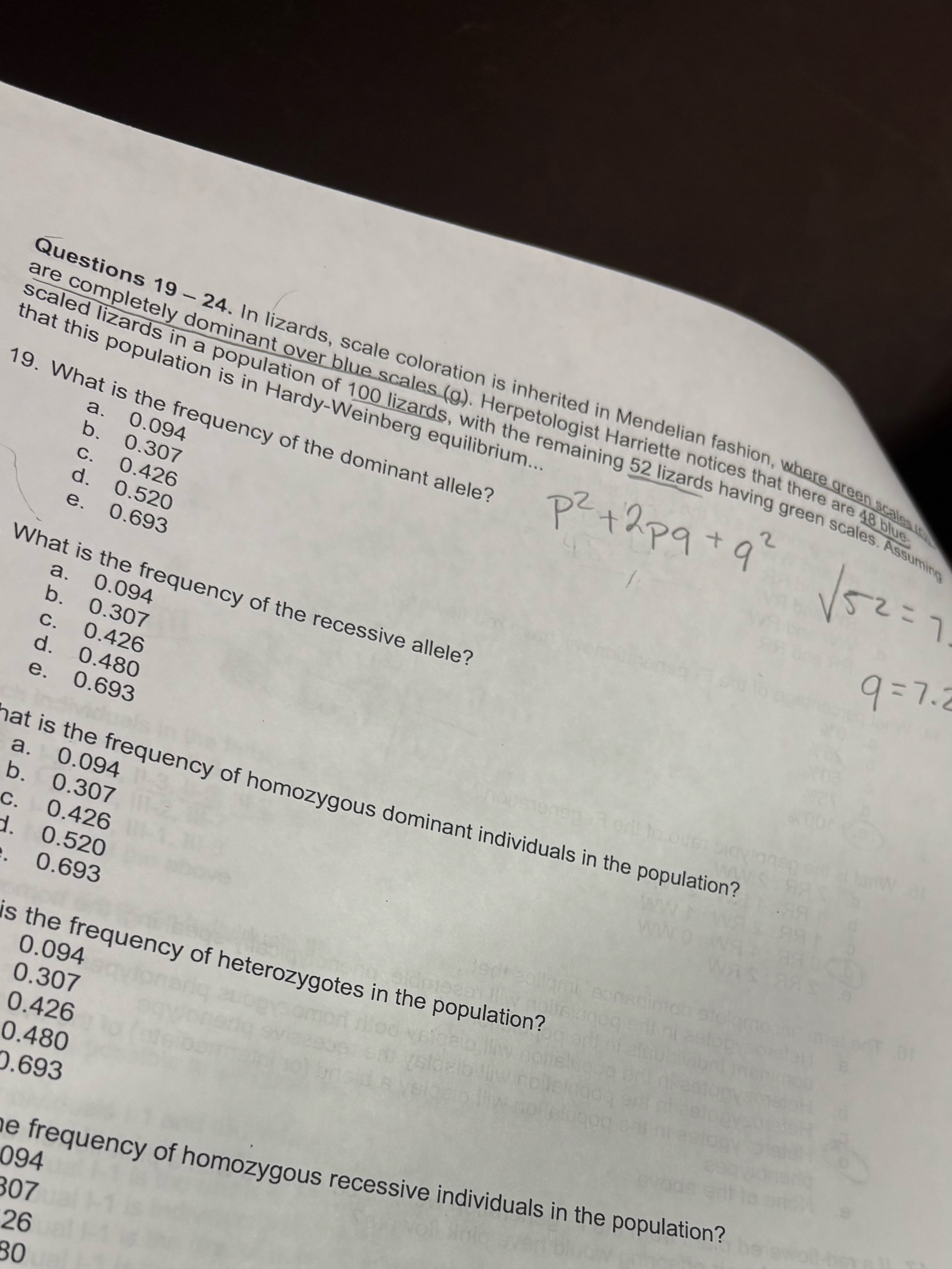 Questions ? 1 scal com q , b . , 0 . 3 0 7 c . 0