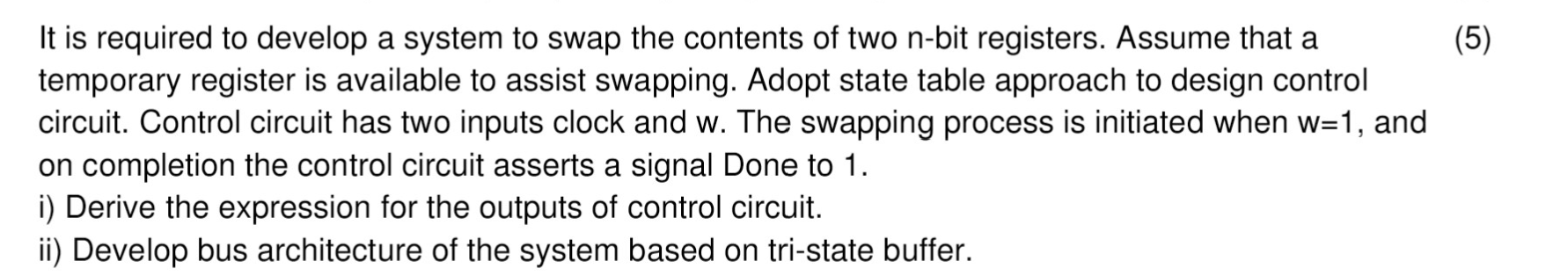 It is required to develop a system to swap the