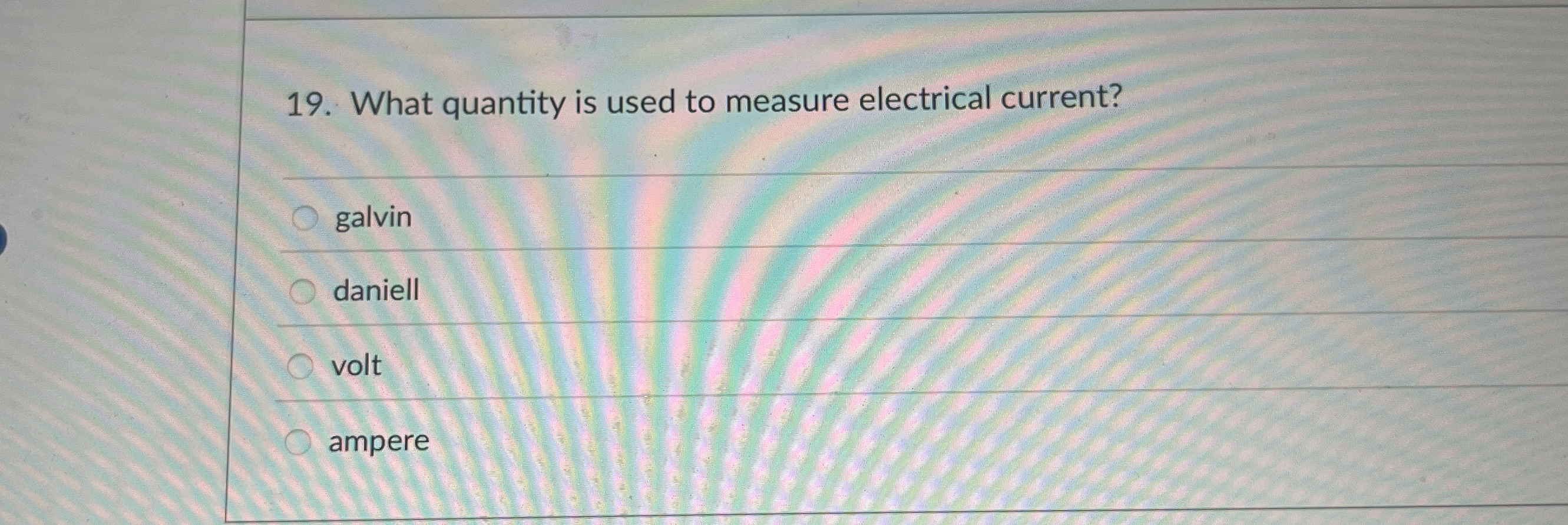 What quantity is used to measure electrical