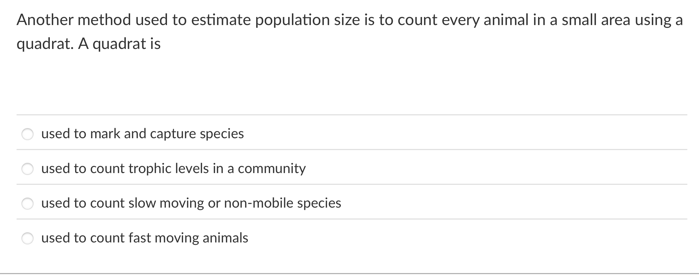Another method used to estimate population size
