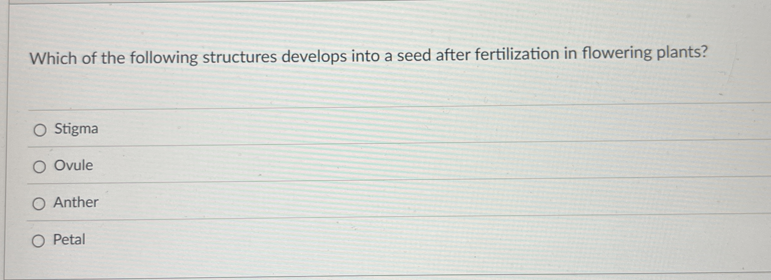 Which of the following structures develops into a