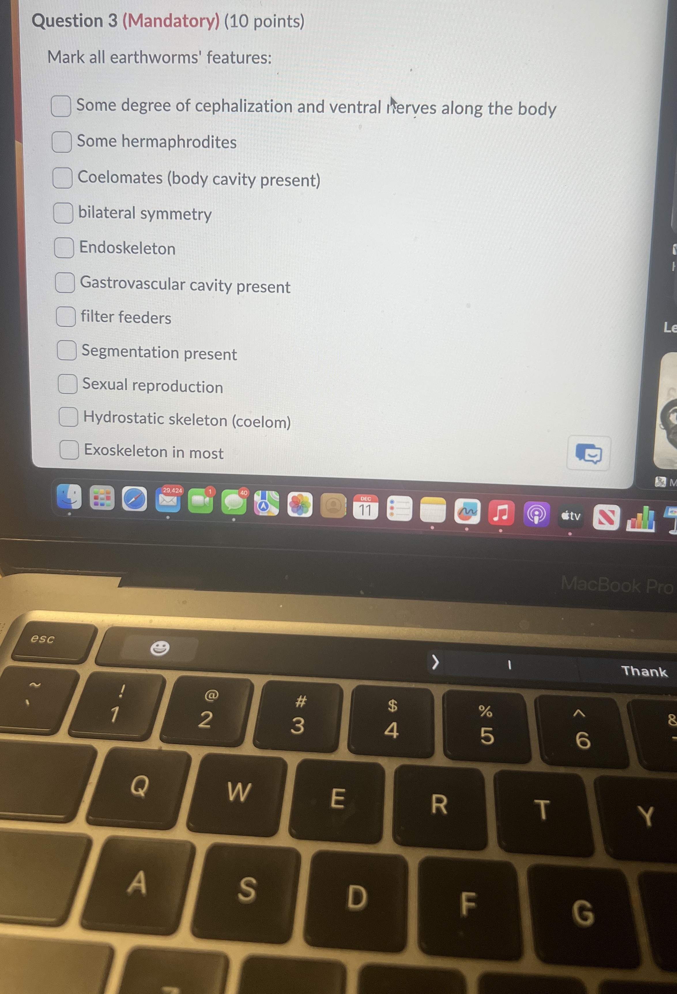 Question 3 ( Mandatory ) ( 1 0 points ) Mark all