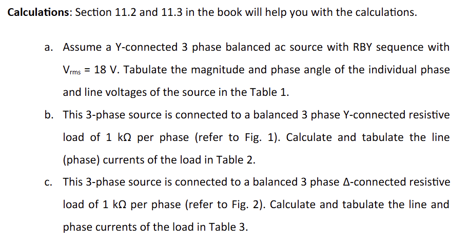 Calculations: Section 1 1 . 2 and 1 1 . 3 in the