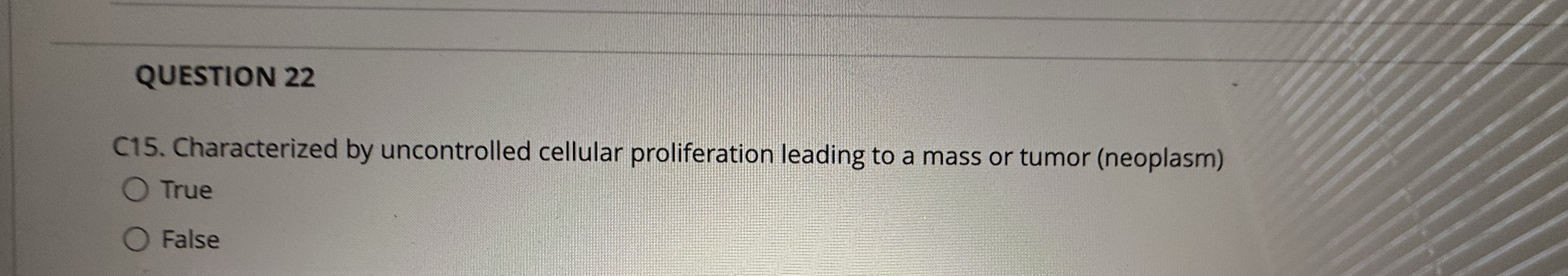 QUESTION 2 2 C 1 5 . Characterized by