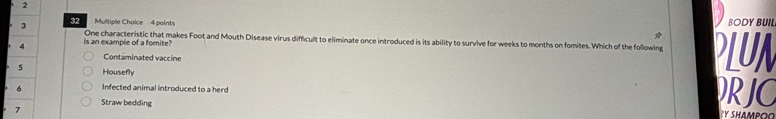 3 2 Multiple Choice 4 points One characteristic