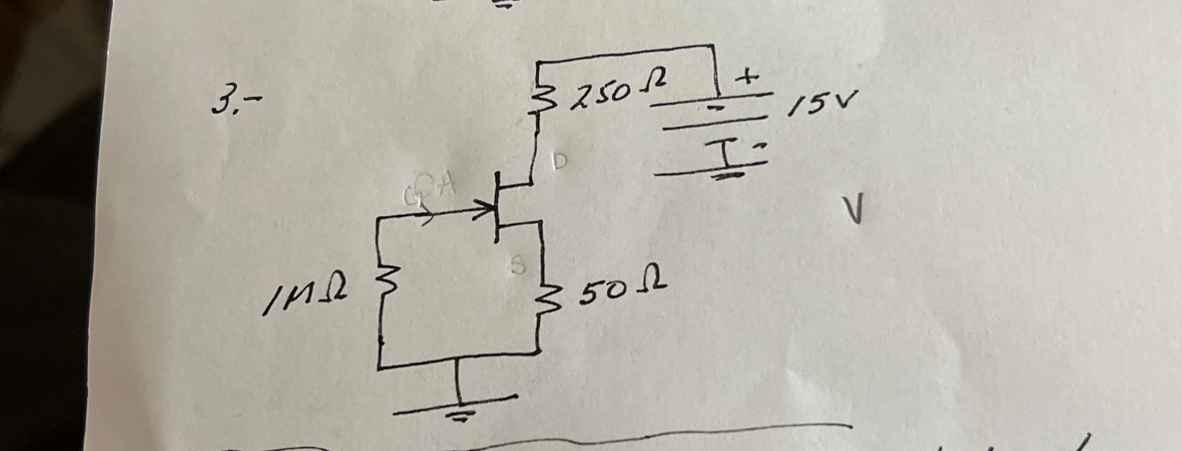 3 . - find the operating region and Q point of