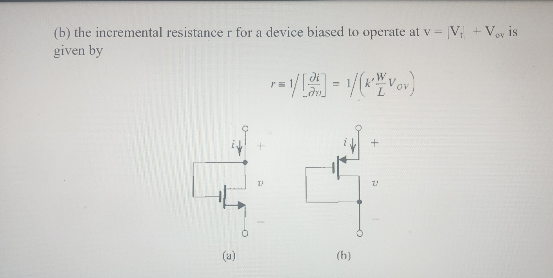 When the drain and gate of a MOSFET are connected